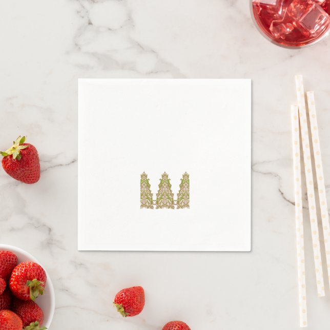 Guardanapo De Papel Um design floral vibrante e simétrico que apresent (Insitu)