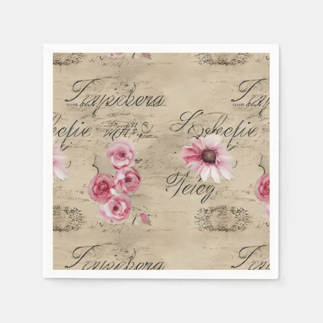 Guardanapo De Papel Um Design francês Ephemera Series 20 (Frente)