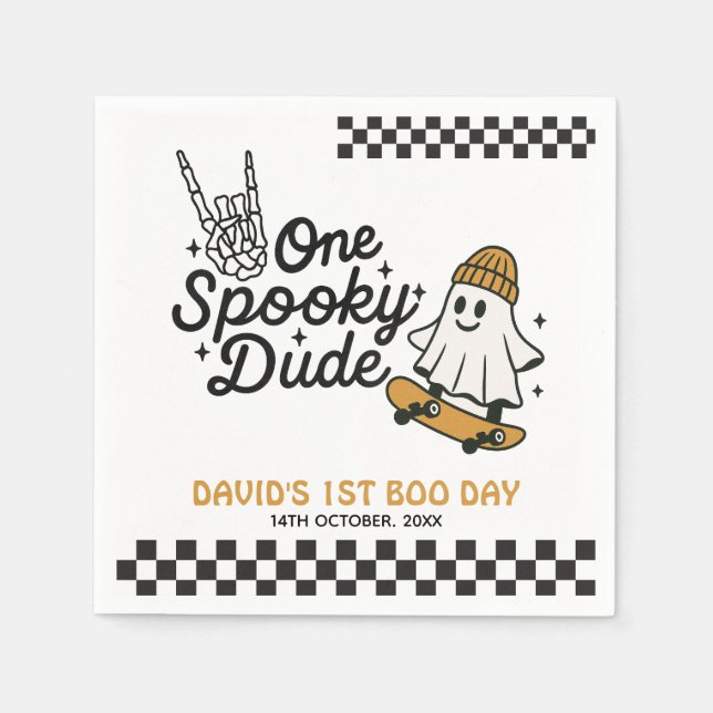 Guardanapo De Papel Um dia de aniversário de Dia das Bruxas de Cara Lo (Frente)