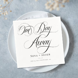 Guardanapo De Papel Um Dia de Casamento Personalizado Elegante Clássic