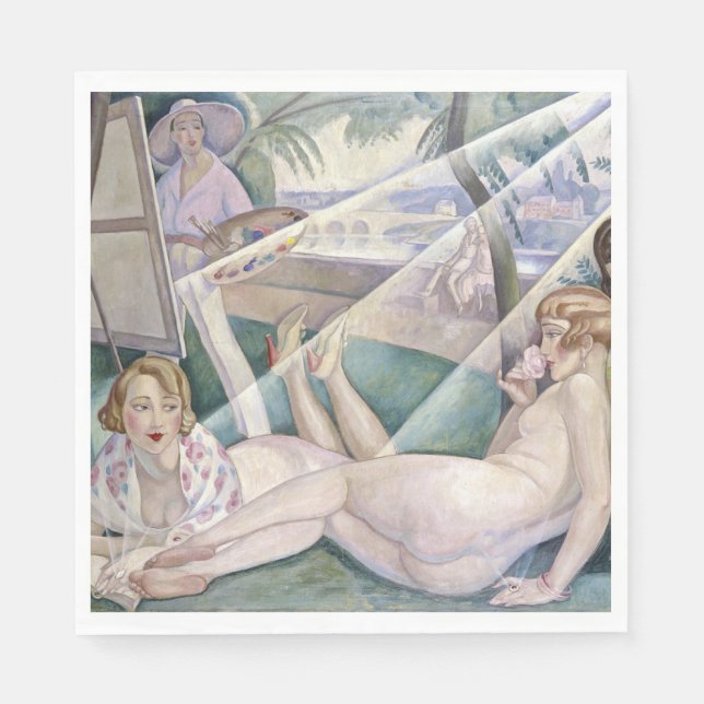 Guardanapo De Papel Um Dia de Verão (Mulheres Bonitas no Sol) (Frente)