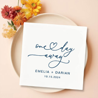 Guardanapo De Papel Um Dia Fora Do Janto De Ensaio De Casamento Napkin