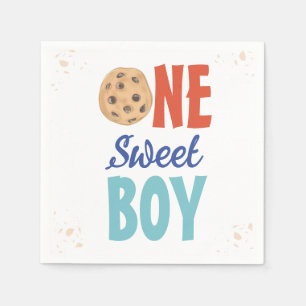 Guardanapo De Papel Um doce Chip Cookie Primeiro Aniversário