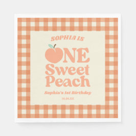 Guardanapo De Papel Um Doce Peach Orange Primeiro Partido primeiro ani