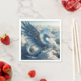 Guardanapo De Papel Um Dragão Rodeado por Nuvens