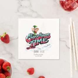 Guardanapo De Papel Um elfo animado