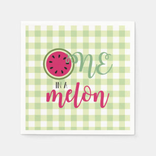 Guardanapo De Papel Um em Melon Watermelon Primeiro Aniversário
