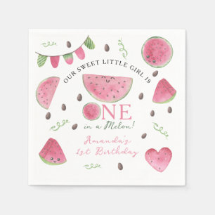 Guardanapo De Papel Um em um primeiro aniversario Melon Cute Watermelo