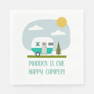 Guardanapo De Papel Um Feliz Camper Turquoise Trailday
