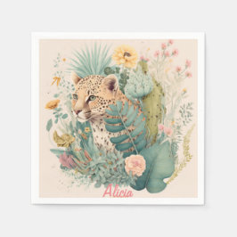 Guardanapo De Papel Um leopardo atrás do costume do mato