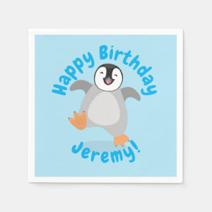 Guardanapo De Papel Um lindo desenho animado de pinguins, imperador fe