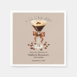 Guardanapo De Papel Um Martini Espresso Um Pouco Mais Velho Castanho A