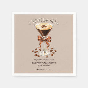 Guardanapo De Papel Um Martini Espresso Um Pouco Mais Velho Castanho A