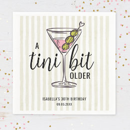 Guardanapo De Papel Um Martini Um Pouco Mais Velho Tema de Aniversário