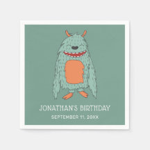 Um monstro engraçado. Festa de aniversário infanti