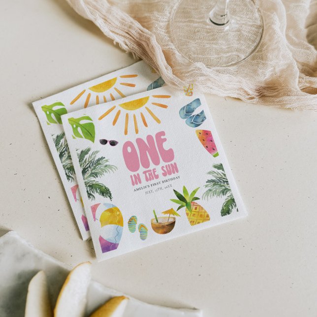 Guardanapo De Papel Um na festa do primeiro aniversario da Sun Girl (Criador carregado)