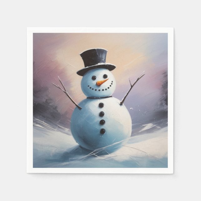 Guardanapo De Papel Um Napkins Snowy Daydrey (Frente)