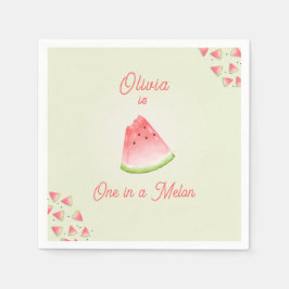 Guardanapo De Papel Um no aniversário da Melon Watermelon