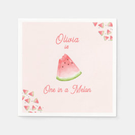 Guardanapo De Papel Um no aniversário da Melon Watermelon