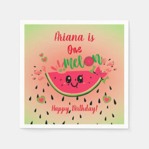 Guardanapo De Papel Um no primeiro aniversário da Melon Watermelon Gir
