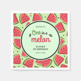 Guardanapo De Papel Um no primeiro aniversario Melon Summer Watermelon
