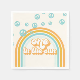 Guardanapo De Papel Um no Sol Retro Menino 1º Aniversário