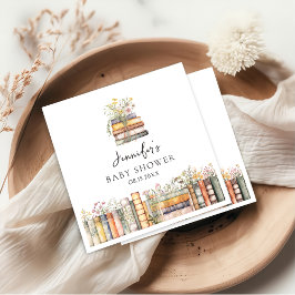 Guardanapo De Papel Um Novo Capítulo Começa Churrasco de Bebê do Livro