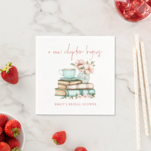 Guardanapo De Papel Um Novo Capítulo Começa Nome de Livros para Chá de