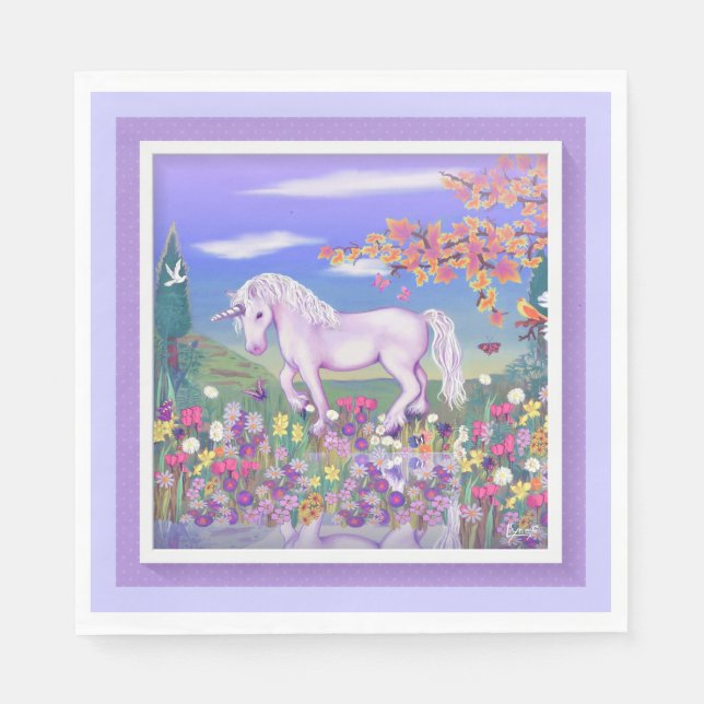 Guardanapo De Papel Um Paraíso Roxo (Frente)