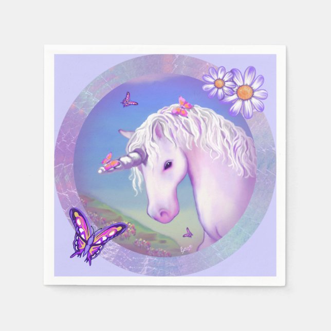 Guardanapo De Papel Um Paraíso Roxo Napkins (Frente)