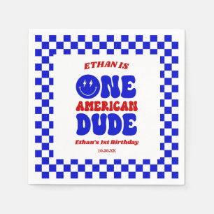 Guardanapo De Papel Um Partido Americano do Dude 4 de julho de primeir