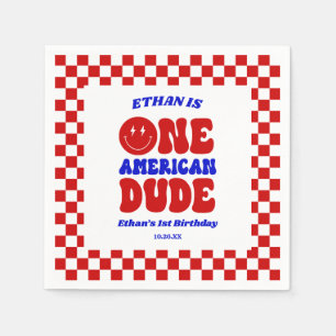 Guardanapo De Papel Um Partido Americano do Dude 4 de julho de primeir