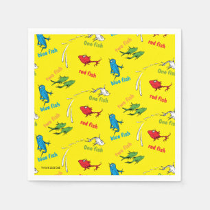 Guardanapo De Papel Um Peixe Dois Peixes Padrão Amarelo