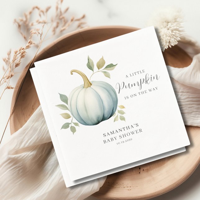 Guardanapo De Papel Um Pequeno Abóbora No Caminho Do Chá de fraldas Az (Criador carregado)