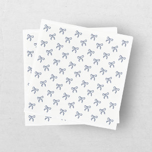 Guardanapo De Papel Um Pequeno Bebê Azul Jean Coquete Laço Azul
