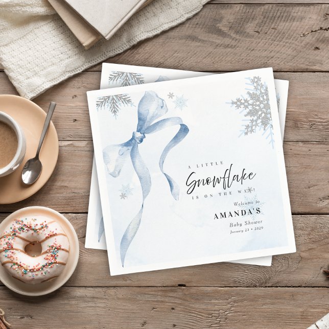 Guardanapo De Papel Um pequeno Chá de fraldas brilhante Arco Azul Floc (Criador carregado)