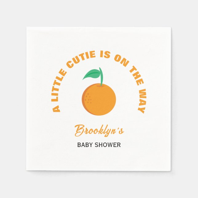 Guardanapo De Papel Um Pequeno Chá de fraldas Citrino Neutro (Frente)