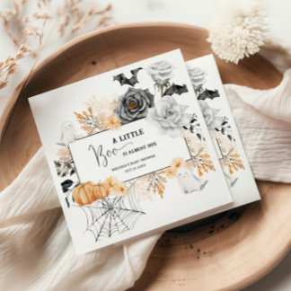 Guardanapo De Papel Um pequeno Chá de fraldas de Boo Halloween Napkins