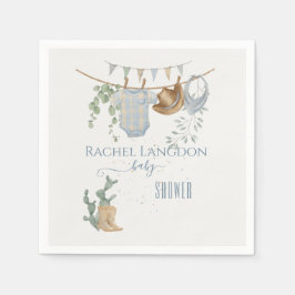 Guardanapo De Papel Um pequeno Chá de fraldas de cowboy