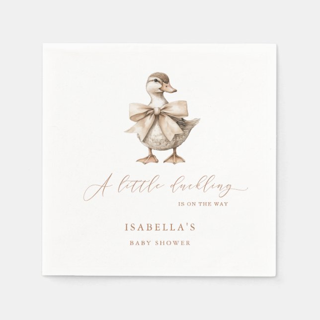 Guardanapo De Papel Um Pequeno Chá de fraldas De Duckets (Frente)