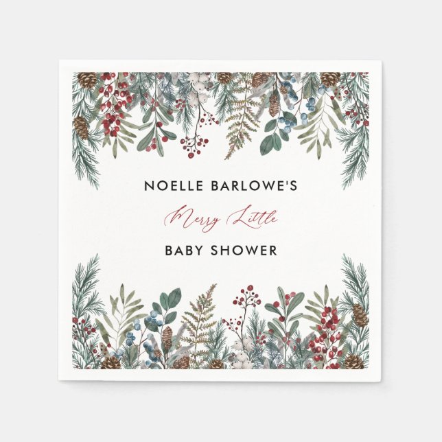 Guardanapo De Papel Um pequeno Chá de fraldas de Feliz (Frente)