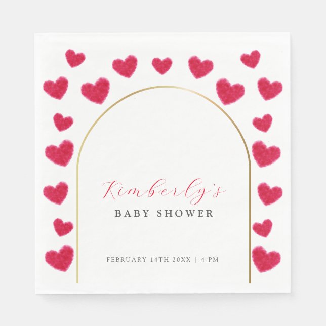 Guardanapo De Papel Um Pequeno Chá de fraldas de Namorados de Arte (Frente)