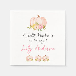 Guardanapo De Papel Um Pequeno Chá de fraldas Floral de outono de Abób