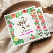 Um Pequeno Chá de fraldas Tropical Animal