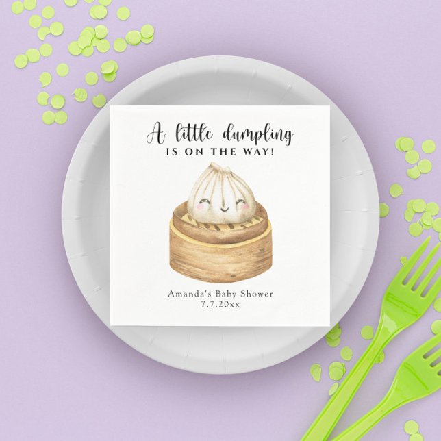 Guardanapo De Papel Um pequeno dumpling a caminho baby shower (Criador carregado)