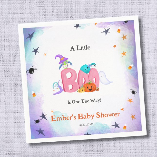 Guardanapo De Papel Um Pequeno Fantasma Boo, Chá de fraldas de Hallowe (Criador carregado)