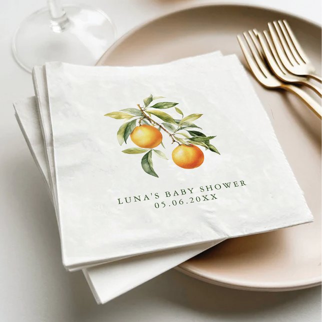 Guardanapo De Papel Um Pequeno Fofo Está a Caminho Chá de Bebê (Criador carregado)