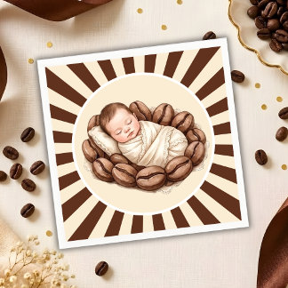 Guardanapo De Papel Um Pequeno Grão Está Preparando o Chá de Bebê de C
