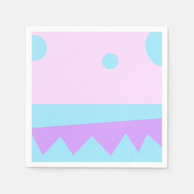 Guardanapo De Papel Um Pequeno Papel De Arte Gráfico De Abstrato Monst (Frente)