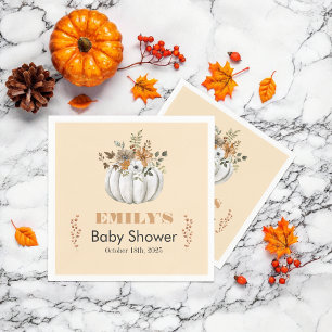 Guardanapo De Papel Um Pequeno Pumpkin está a caminho - Chá de fraldas